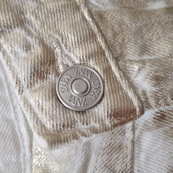 NWT GOLDEN TRF HIGH WAIST LOOSE FOIL JEANS - Picture 9 of 12